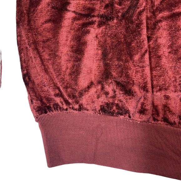 Anthropologie Michael Stars Red Vali Velvet Pullover Top Long Sleeve  XS New! - Picture 13 of 16